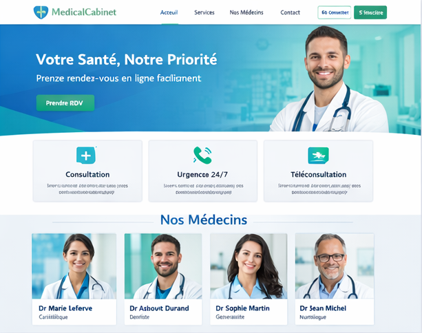 Medical clinic management platform built with Next.js and PostgreSQL – The4Devs project